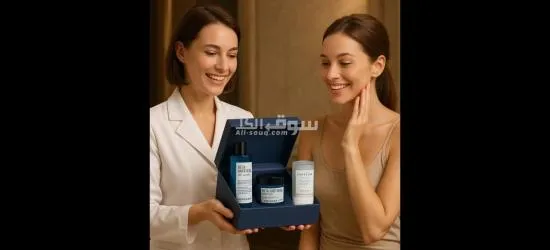 مجموعة تونر وكريم لمعالجة البشرة مع واقي شمس لحمايتها